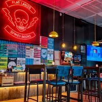 Game selection and tv at BrewDog in Rotterdam
