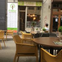 the view from the outdoor seating at Fit Bar in Belgrade