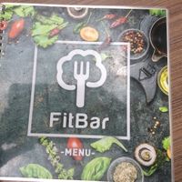 the English menu at Fit Bar in Belgrade