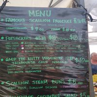 Farmers Market menu at Green Mountain Potstickers in South Burlington