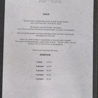 Menu at Ludiek in Havelte