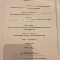 Carta dei dolci at Taverna della Gelosia in Ostuni