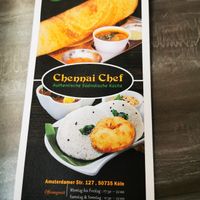Front Menu at Chennai Chef in Cologne