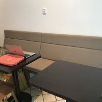 seating at La forme in Prague