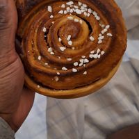 Cinnamon roll at Brauð & Co in Reykjavik