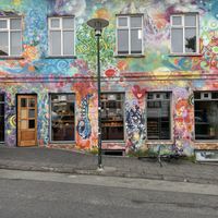 Front entrance   at Brauð & Co in Reykjavik