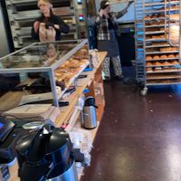 Racks of baked good & ovens  at Brauð & Co in Reykjavik