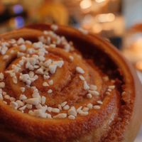 Cinnamon roll  at Brauð & Co in Reykjavik