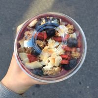 Acai takeaway bowl. It was good but not the best I've tasted.  at 42°Raw in Copenhagen