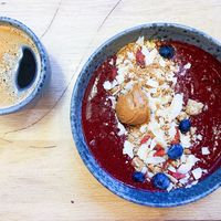 Açaí bowl at 42°Raw in Copenhagen