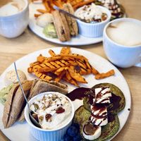 Vegan brunch plate  at 42°Raw in Copenhagen