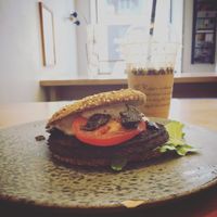 truffle burger at 42°Raw in Copenhagen