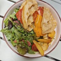 Waffles at Almalibre Açaí House in Madrid