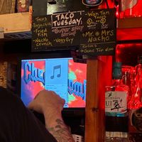 Taco menu at Rock Bar Cherry Bomb in Osaka