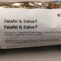 Falafel and salsa sandwich  at Panos in Brussels