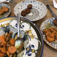 Zanahorias al andaluz and vegan chorizo  at La Odisea in Malaga