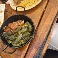 Meatballs and chorizo  at La Odisea in Malaga