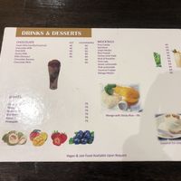 Drinks + Dessert Menu side 1 - 11/21 at Krua Boon - Eathai Central Embassy in Bangkok