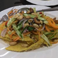 Crispy wonton salad at Krua Boon - Eathai Central Embassy in Bangkok