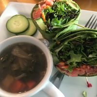 California wrap and kale soup at Veg in Sarasota