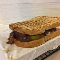 BBQ pulled pork sandwich  at Terri in New York City