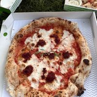 vegan nduja pizza   at Pizza Pilgrims in London