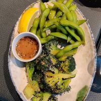 Grilled broccoli at Sticks N Sushi in London