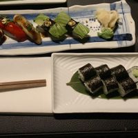 ‘Kyoto non-stop’ nigiri (top) & kappa maki (bottom right) both vegan & gf   at Sticks N Sushi in London