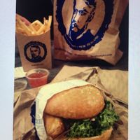 Fried tofu burger  at Fergburger in Queenstown