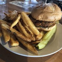 Hot seitan sandwich  at Upland FSQ Brewery in Indianapolis