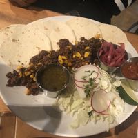 Impossible chorizo tacos at Upland FSQ Brewery in Indianapolis