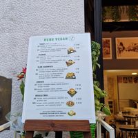 Vegan menu at Oasis Cafè in Treviso