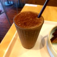 Banana mocha with almond milk at Pimp My Salad in Bangkok