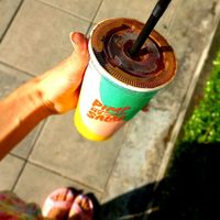 Banoffee mocha with oat milk at Pimp My Salad in Bangkok