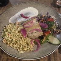 BBQ vegan meal with smoked tofu  #Veganuary at Gantley's Tavern in Queenstown