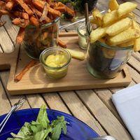 Sweet potato fries & regular fries  at Noemme in Den Bosch