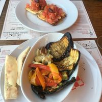 Antipasto vegetariana and bruschetta  at The Italian Way in Hastings
