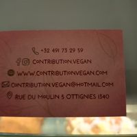 Business card at Contribution in Louvain-la-neuve