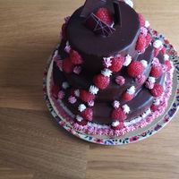 Chocolate cake for 20 persons at Contribution in Louvain-la-neuve