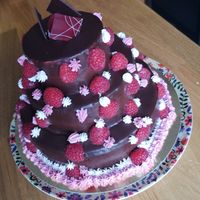 Chocolate cake for 20 persons at Contribution in Louvain-la-neuve