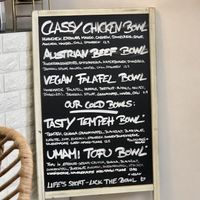 some of their bowls (but there's more on the menu!)   at Zina's Eatery in Vienna