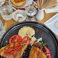 Omelette & pancakes (both very good) at Zina's Eatery in Vienna