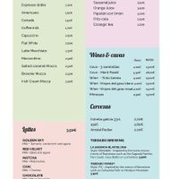 Brunch menu at Lilo Cafe in Barcelona