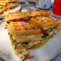 Vegan club sandwich at Lilo Cafe in Barcelona