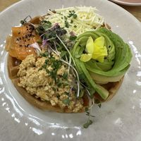 Vegan Salty one waffle  at Lilo Cafe in Barcelona