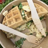 Waffle Vegan Sandwich  at Lilo Cafe in Barcelona