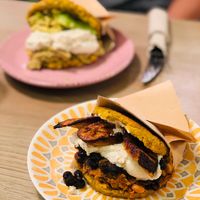 Arepas  at Lilo Cafe in Barcelona