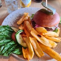 Vegan burger at Petters in Byxelkrok