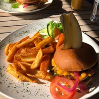 Vegan burger at Petters in Byxelkrok