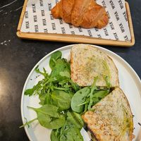 pesto mozzarella sandwich 😍 at MYLK in Doha